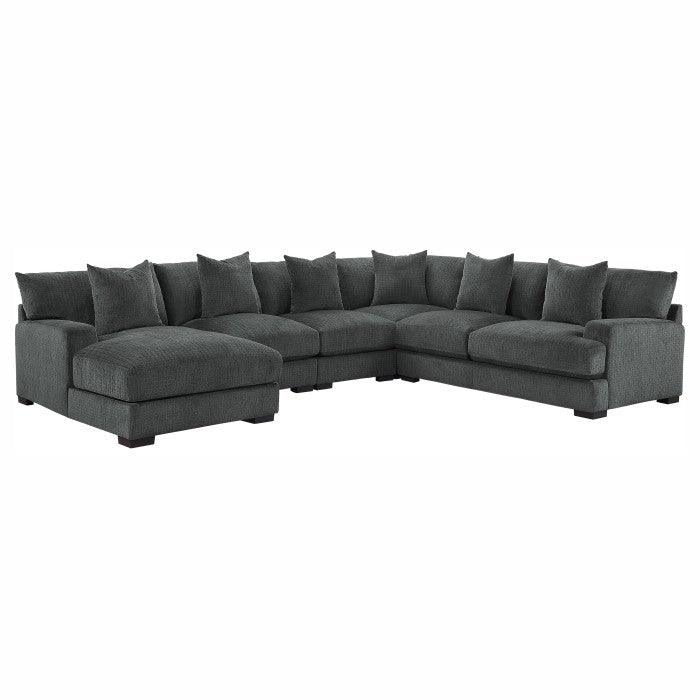 Worchester 5-Piece Modular Sectional With Left Chaise 9857Dg*5Lc2R | Homelegance