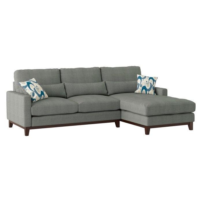 Greerman 2-Piece Sectional With Right Chaise 9890Gy*Sc | Homelegance
