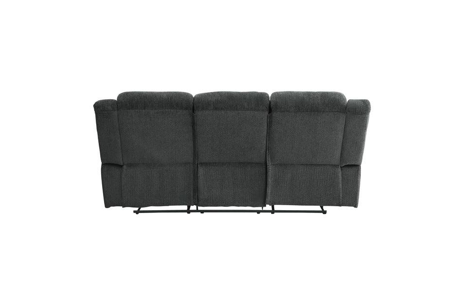 Nutmeg Charcoal Double Reclining Sofa 9901Cc-3 | Homelegance