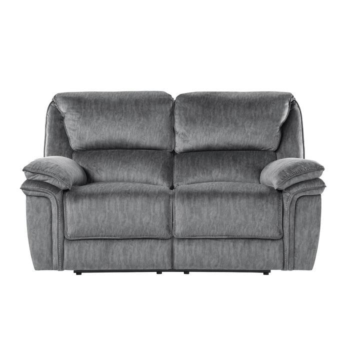 Muirfield Double Reclining Love Seat In Gray 9913-2Wc | Homelegance