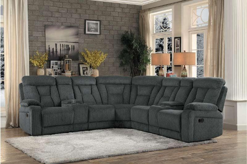 Rosnay Gray 3 Piece Sectional 9914-Sc | Homelegance