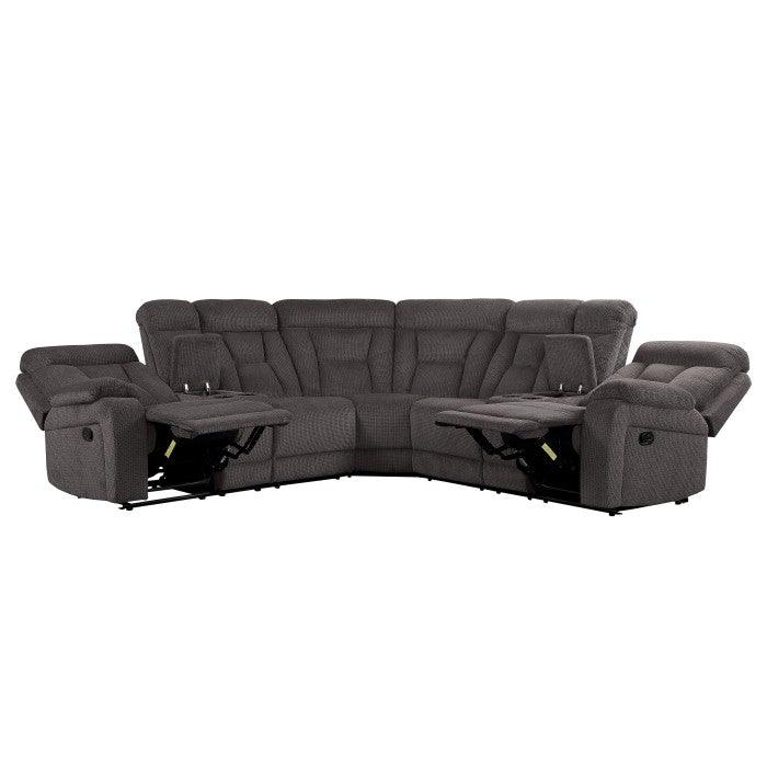 Rosnay Chocolate 3 Piece Sectional 9914Ch-Sc | Homelegance