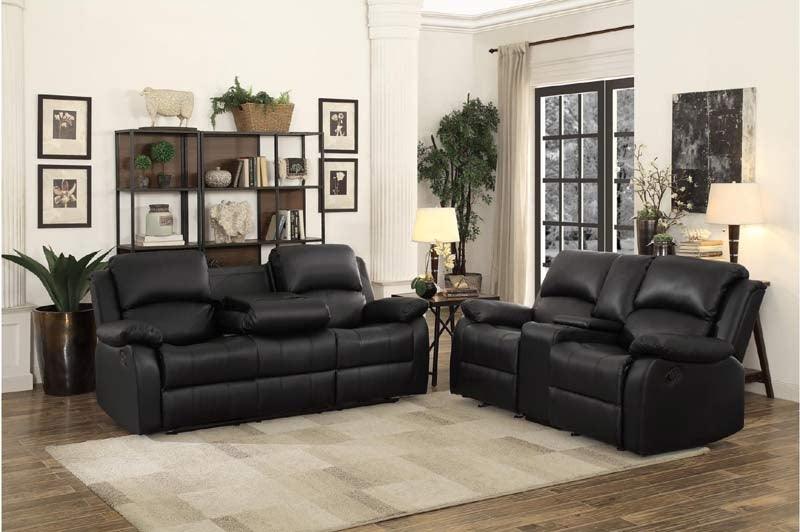 Clarkdale Black 2 Piece Sofa Set 9928Blk-3-2 | Homelegance