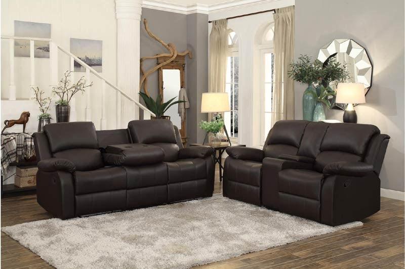 Clarkdale Dark Brown 2 Piece Sofa Set 9928Dbr-3-2 | Homelegance