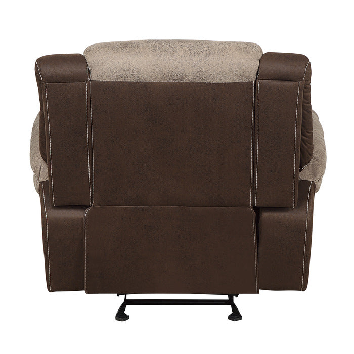 Chai Glider Reclining Chair In Two-Tone Brown 9980-1 | Homelegance