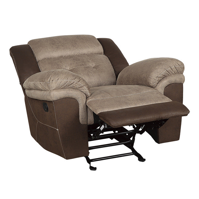 Chai Glider Reclining Chair In Two-Tone Brown 9980-1 | Homelegance