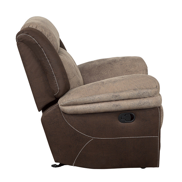 Chai Glider Reclining Chair In Two-Tone Brown 9980-1 | Homelegance