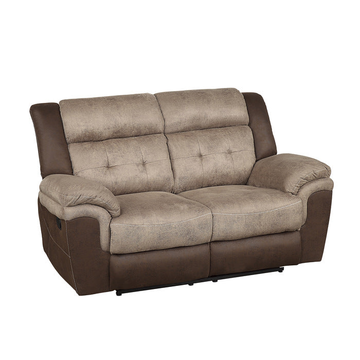 Chai 3 Piece Double Reclining Living Room Set In Two-Tone Brown 9980-3-2-1 | Homelegance