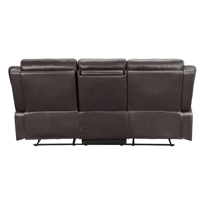 Yerba Double Lay Flat Reclining Sofa In Dark Brown 9990Db-3 | Homelegance