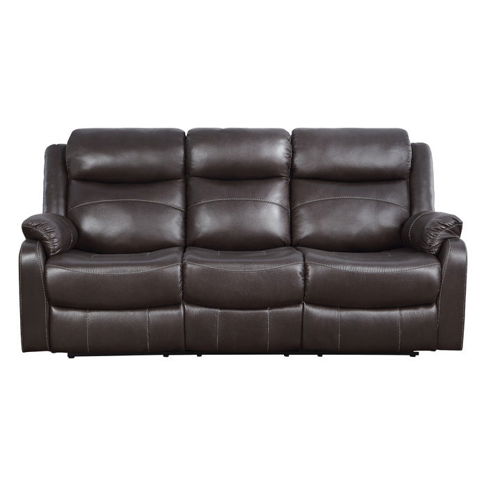 Yerba Double Lay Flat Reclining Sofa In Dark Brown 9990Db-3 | Homelegance