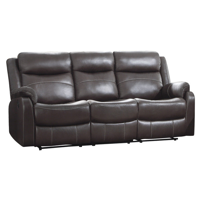 Yerba 2 Piece Double Lay Flat Reclining Sofa Set In Dark Brown 9990Db-3-2 | Homelegance