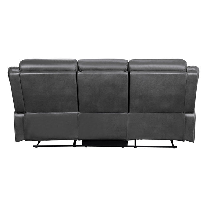 Yerba Double Lay Flat Reclining Sofa In Dark Grey 9990Gy-3 | Homelegance