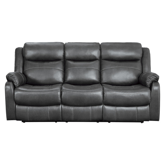 Yerba Double Lay Flat Reclining Sofa In Dark Grey 9990Gy-3 | Homelegance