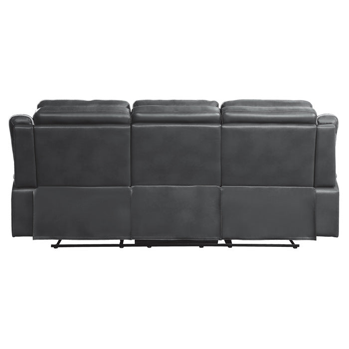 Darwan Double Lay Flat Reclining Sofa In Dark Grey 9999Dg-3 | Homelegance