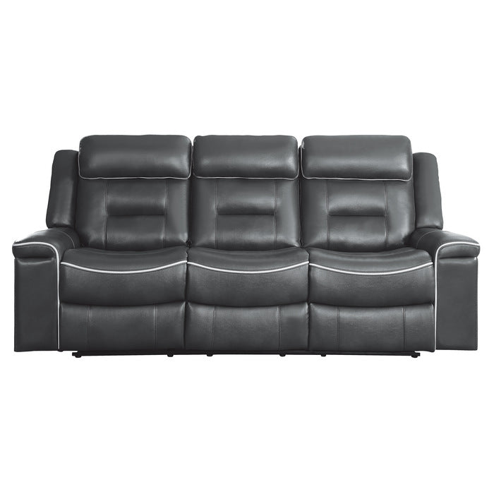 Darwan Double Lay Flat Reclining Sofa In Dark Grey 9999Dg-3 | Homelegance