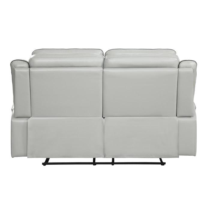 Darwan Double Lay Flat Reclining Loveseat In Light Grey 9999Gy-2 | Homelegance
