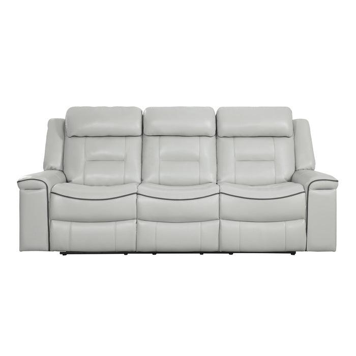 Darwan Double Lay Flat Reclining Sofa In Light Grey 9999Gy-3 | Homelegance