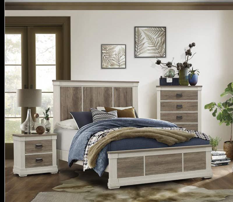 Arcadia 3 Piece Queen Bedroom Set In Weathered Gray 1677-1-Q-3Set | Homelegance