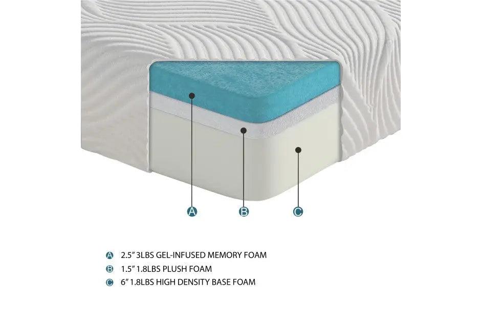 Altair 10 Inch Gel-Infused Memory Foam Mattress - Mt-G10 | Homelegance