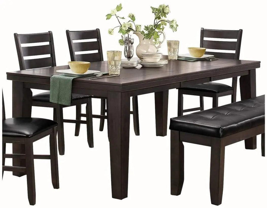 Ameillia Transitional Dining Table in Dark Gray | Homelegance