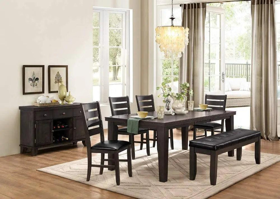 Ameillia Transitional Dining Table in Dark Gray | Homelegance