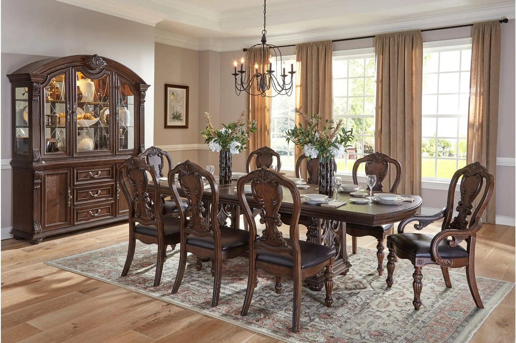 Bergen Dining Room Set In Dark Oak | Homelegance
