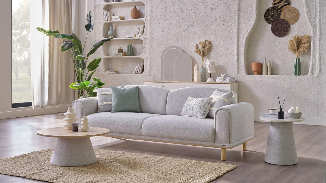 Boheems Cream Sofa And Loveseat