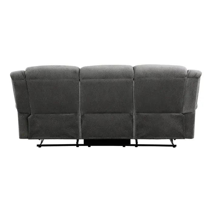 Brennen Double Reclining Sofa In Charcoal | Homelegance