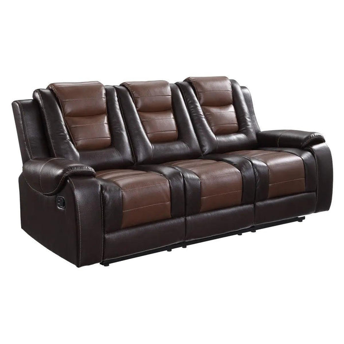 Briscoe Double Reclining Sofa With Drop-Down Cup Holders | Homelegance