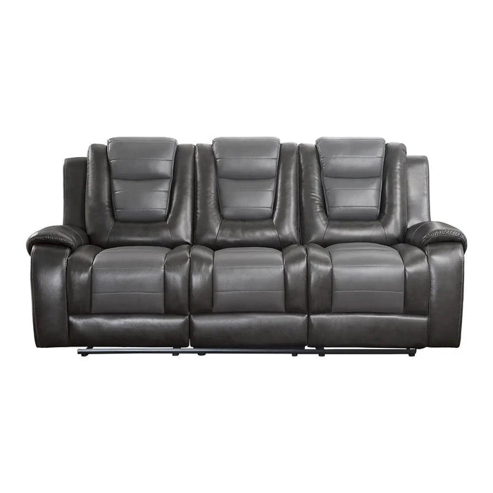 Briscoe Double Reclining Sofa With Drop-Down Cup Holders | Homelegance