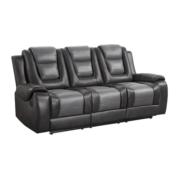 Briscoe Double Reclining Sofa With Drop-Down Cup Holders | Homelegance