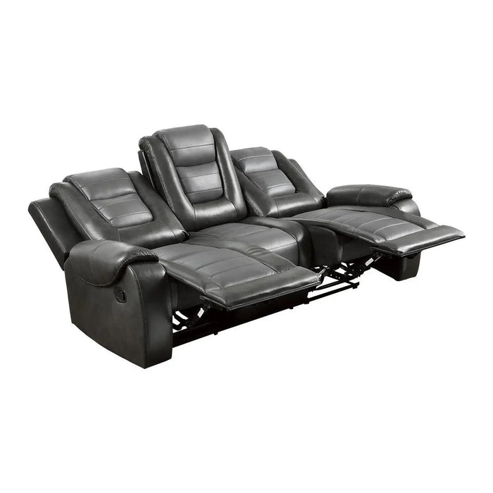 Briscoe Double Reclining Sofa With Drop-Down Cup Holders | Homelegance