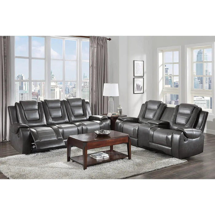 Briscoe Double Reclining Sofa With Drop-Down Cup Holders | Homelegance