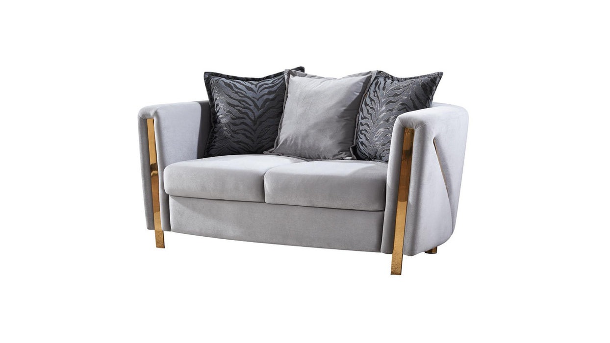 Chanelle Thick Velvet Loveseat