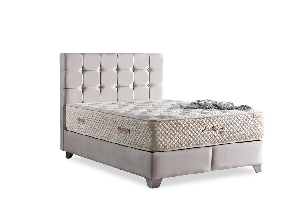 Cenova Queen Storage Bed With Headboard Cream