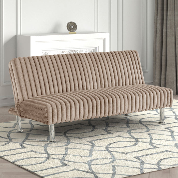 Hinwil Taupe Futon Sofa Bed