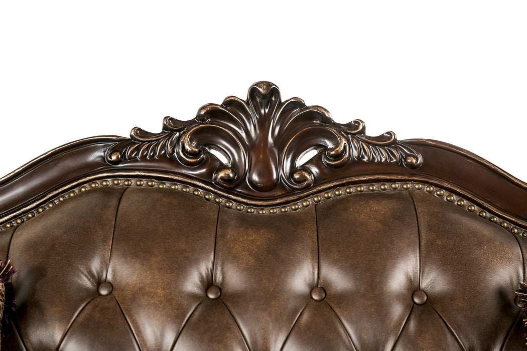 Ensenada Dark Cherry/Brown Sofa