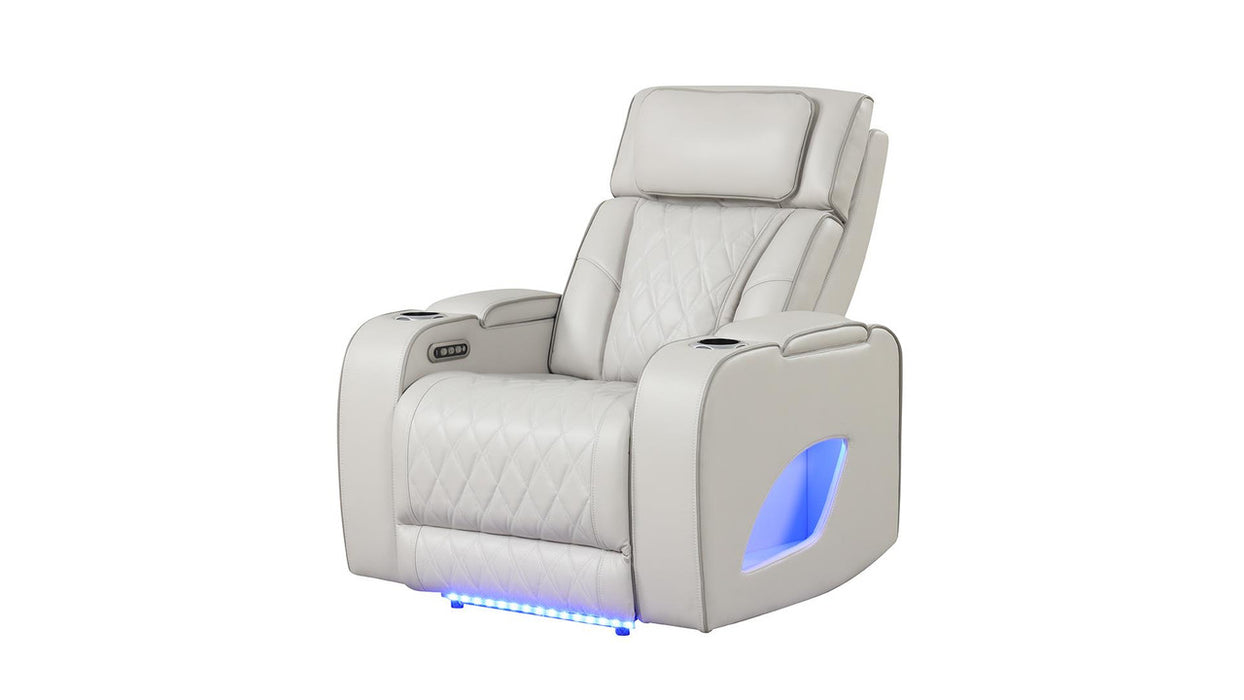Fortuner Leather Reclining Chair with LED Lights