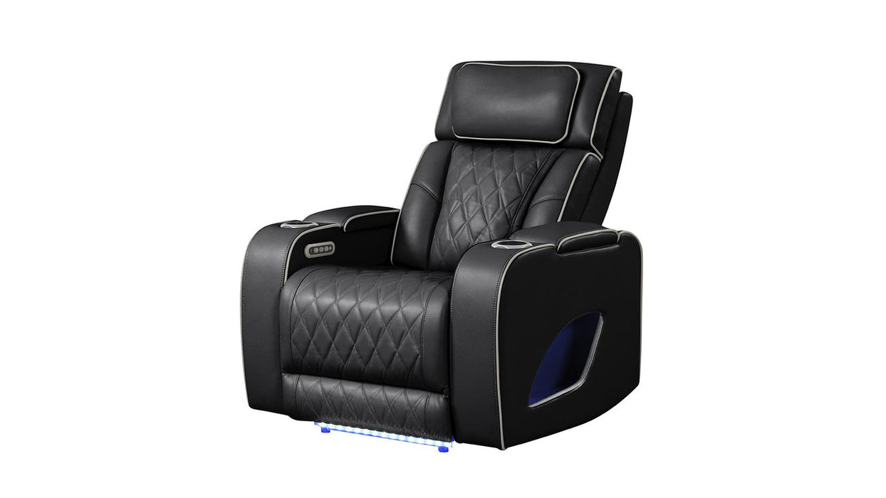 Fortuner Reclining Living Room Set In Leather
