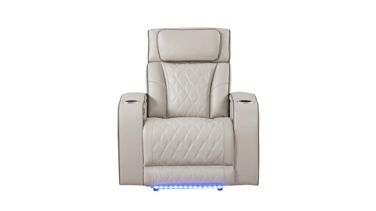 Fortuner Leather Reclining Chair with LED Lights