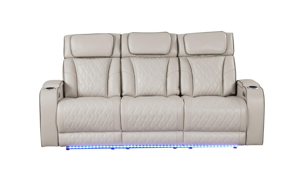 Fortuner Reclining Living Room Set In Leather