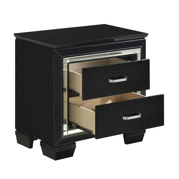 Allura Nightstand In Black 1916Bk-4 | Homelegance