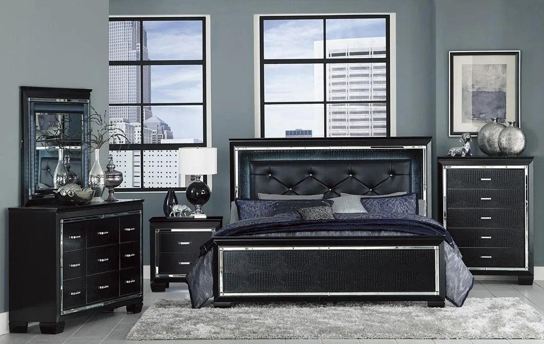Allura Nightstand In Black 1916Bk-4 | Homelegance