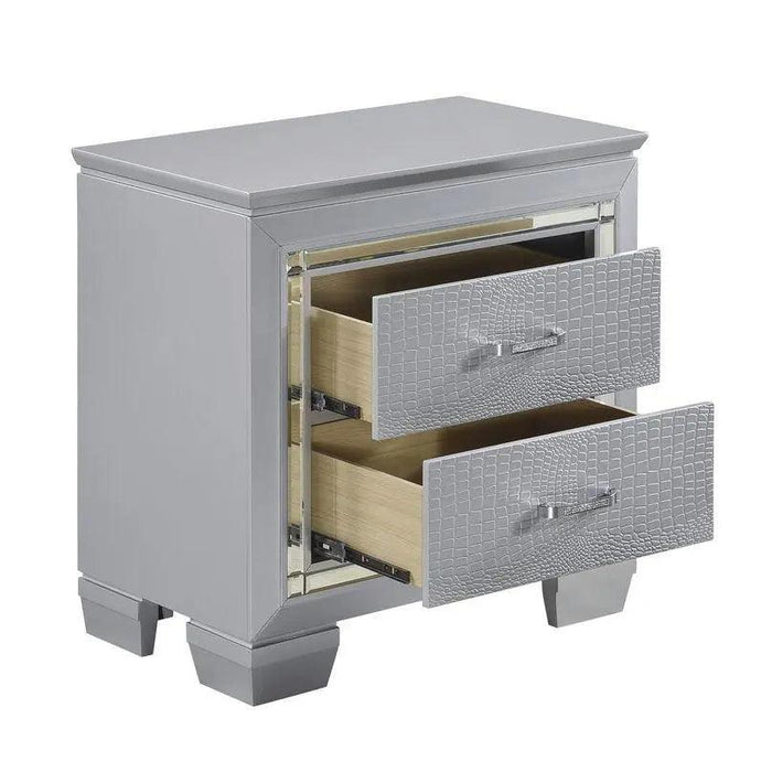 Allura Nightstand In Silver 1916-4 | Homelegance