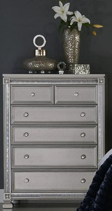 Bevelle 5 Drawer Chest In Silver 1958-9 | Homelegance