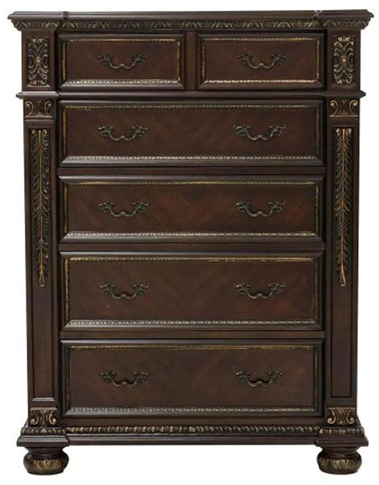 Catalonia 5 Drawer Chest In Cherry 1824-9 | Homelegance