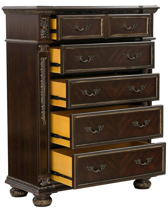 Catalonia 5 Drawer Chest In Cherry 1824-9 | Homelegance