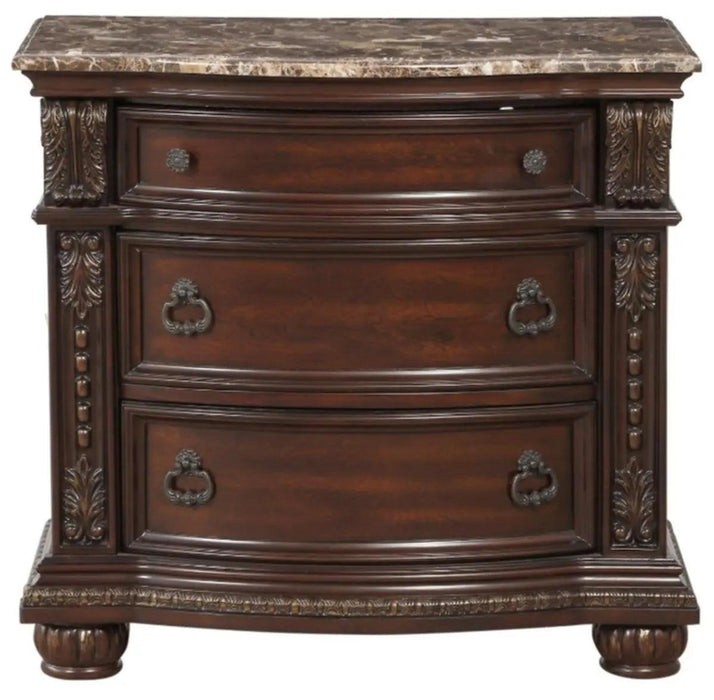 Cavalier Nightstand In Dark Cherry 1757-4 | Homelegance