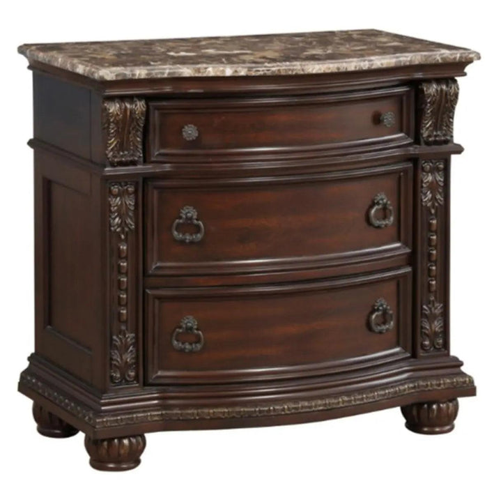 Cavalier Nightstand In Dark Cherry 1757-4 | Homelegance