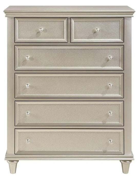 Celandine 6 Drawer Chest In Silver 1928-9 | Homelegance